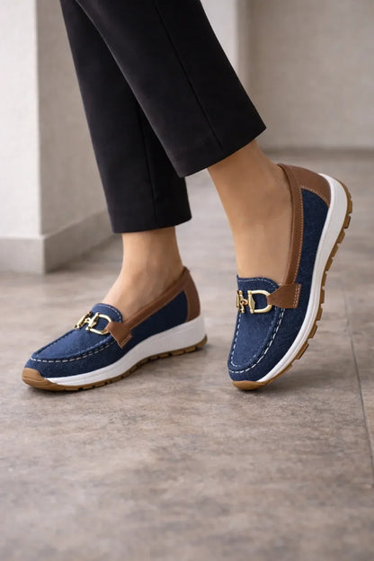 Ladies' Loafers with Gold Detail