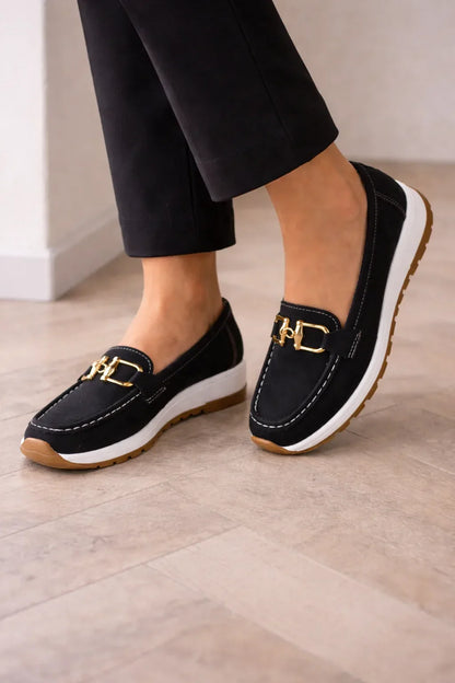 Ladies' Loafers with Gold Detail