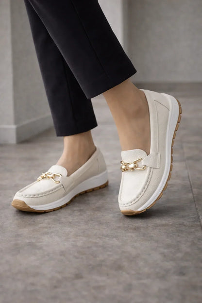 Ladies' Loafers with Gold Detail