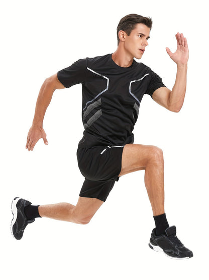 Tom | T-shirt de sport coloré pour homme avec manches courtes à séchage rapide