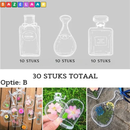 🌸Transparent bookmarks with dried flowers (with free ribbon)🦋