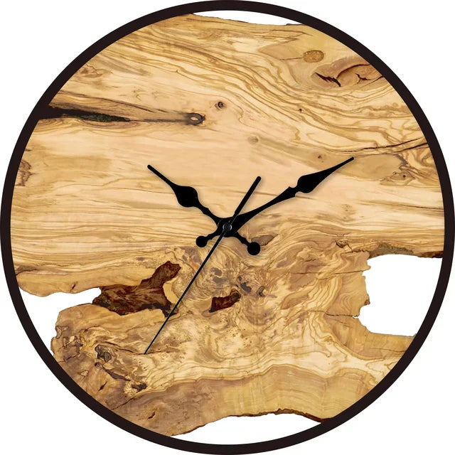 Transparent Wall Clock - Wooden Design - Stylish and Functional