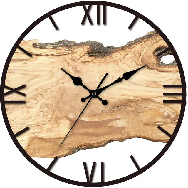 Horloge murale transparente - Design en bois - Élégante et fonctionnelle