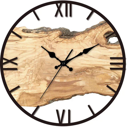 Horloge murale transparente - Design en bois - Élégante et fonctionnelle