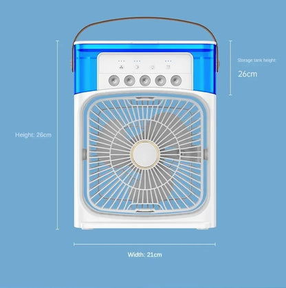 Prenosný ventilátor s ľadovou hmlou Ultra-Cooling - LED svetlá - jedinečné výkonné chladenie