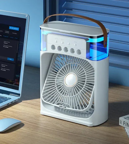 Prenosný ventilátor s ľadovou hmlou Ultra-Cooling - LED svetlá - jedinečné výkonné chladenie