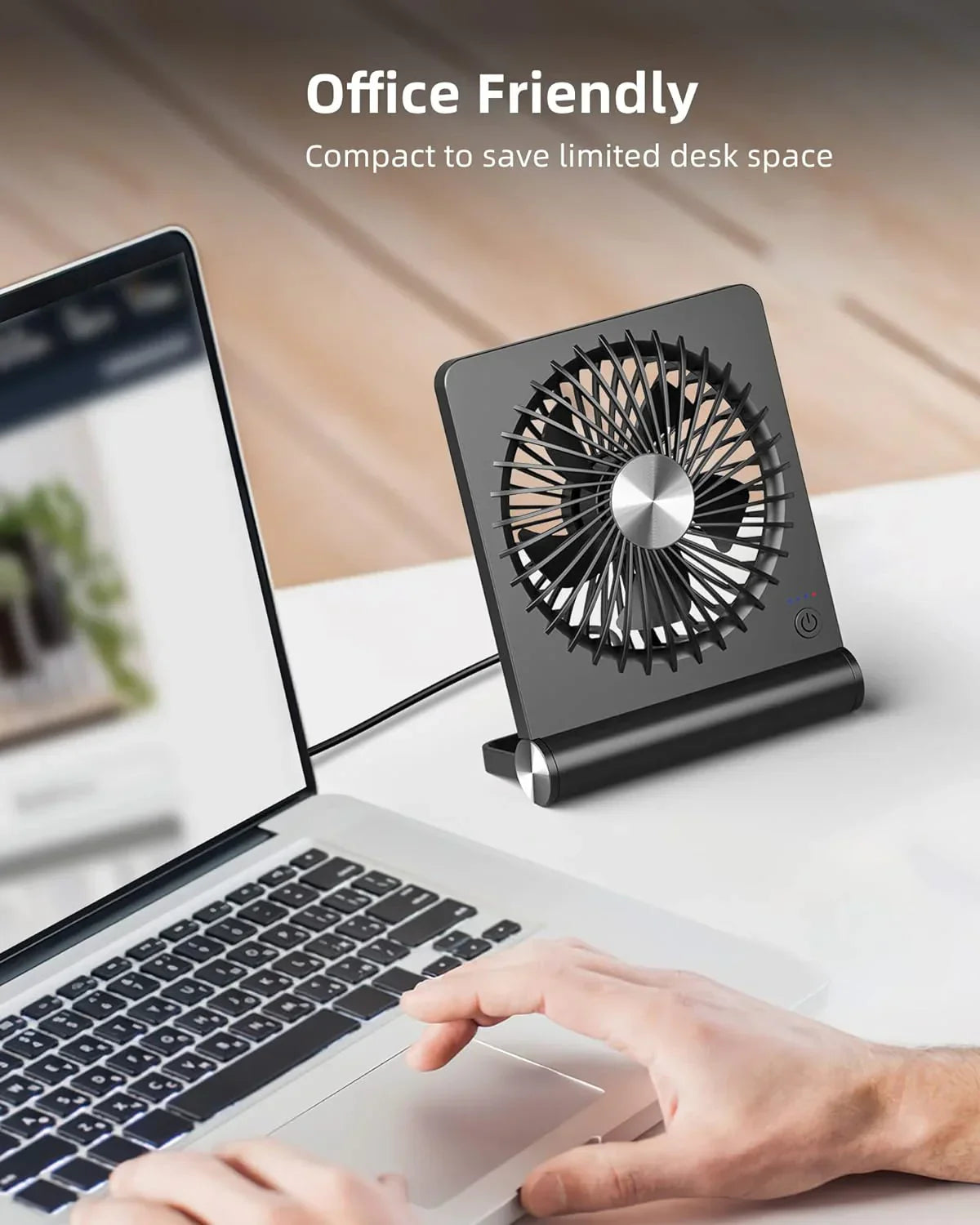 Ventilatore da scrivania USB ultra silenzioso - Potente - Compatto - A basso consumo energetico