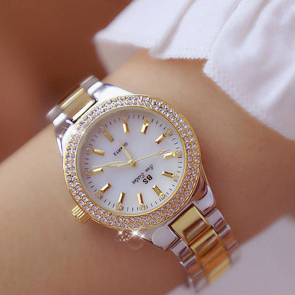 Reloj de lujo Aurora para mujer - dorado con detalles brillantes
