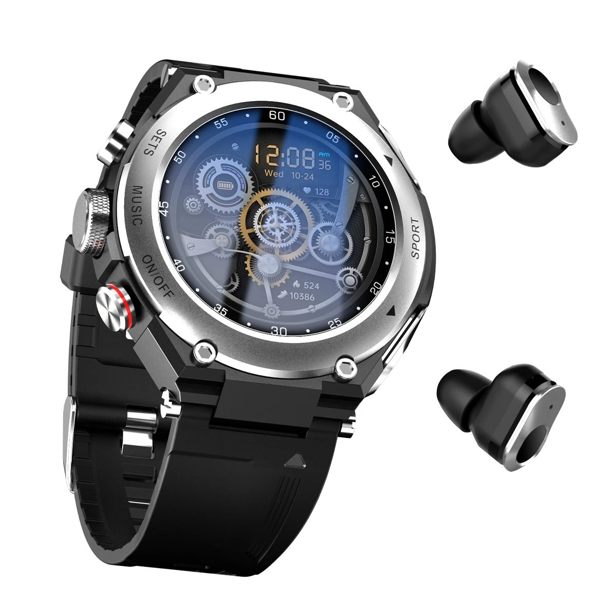 Oreste – Smartwatch with Integrated Wireless Earbuds