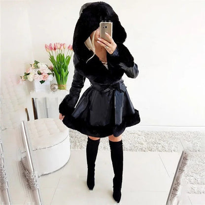 Ladies Faux Fur Lined Winter Coat - Davina