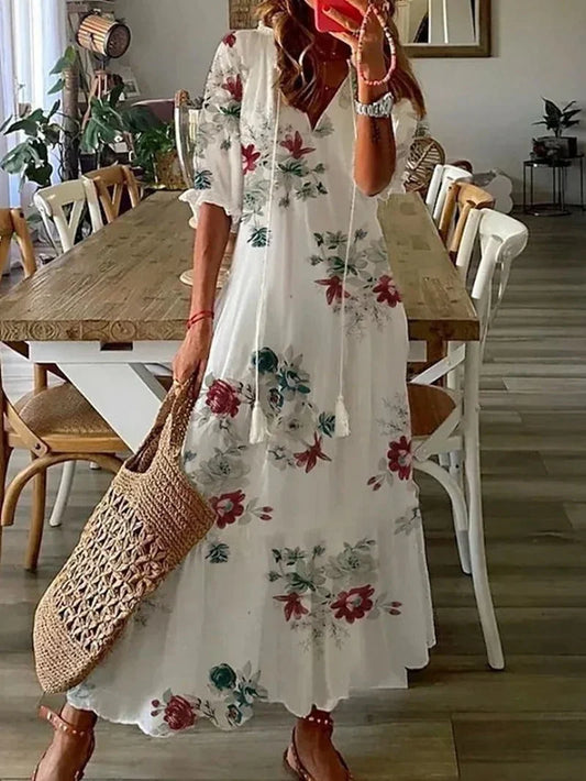 Vestido largo bohemio para mujer