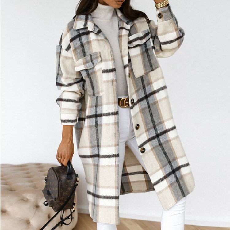 Women's Mid-Length Coat - Long - Ideal for Spring