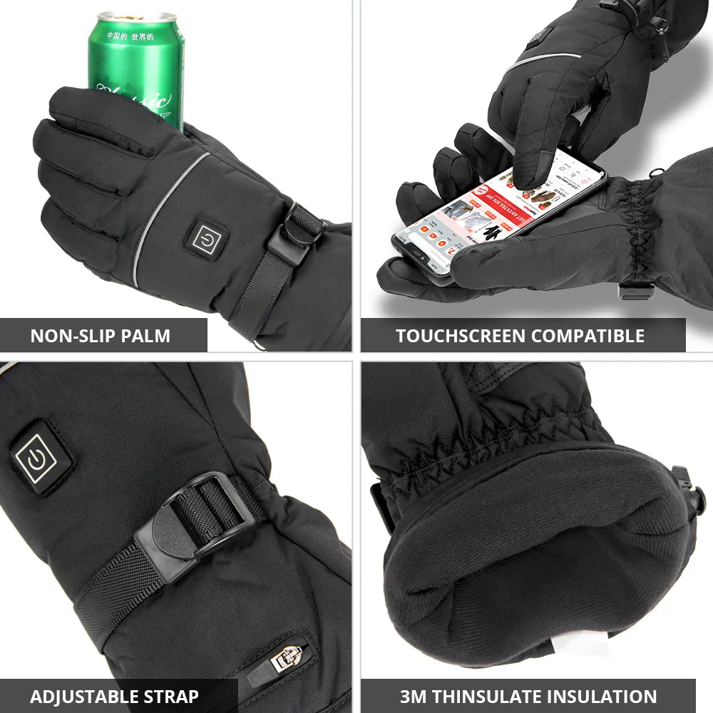 Heated Gloves for Motorcycle Scooter Winter - Professional
