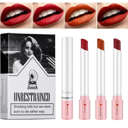 VelvetTint | Mattes Lippenstift-Set im Zigarettenformat