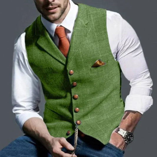 Chaleco para hombre comprobado: elegante con atractivo versátil