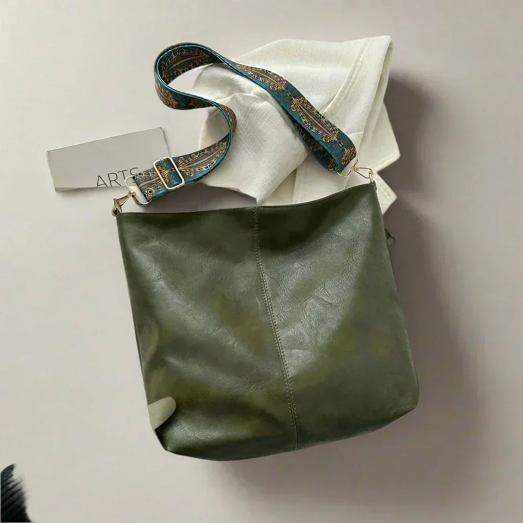 Vintage Leather Shoulder Bag for Women