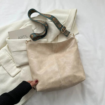 Vintage Leather Shoulder Bag for Women