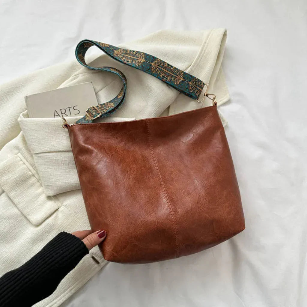 Vintage Leather Shoulder Bag for Women