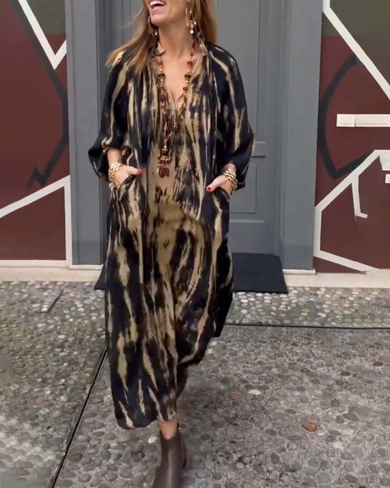 Robe maxi vintage avec poches