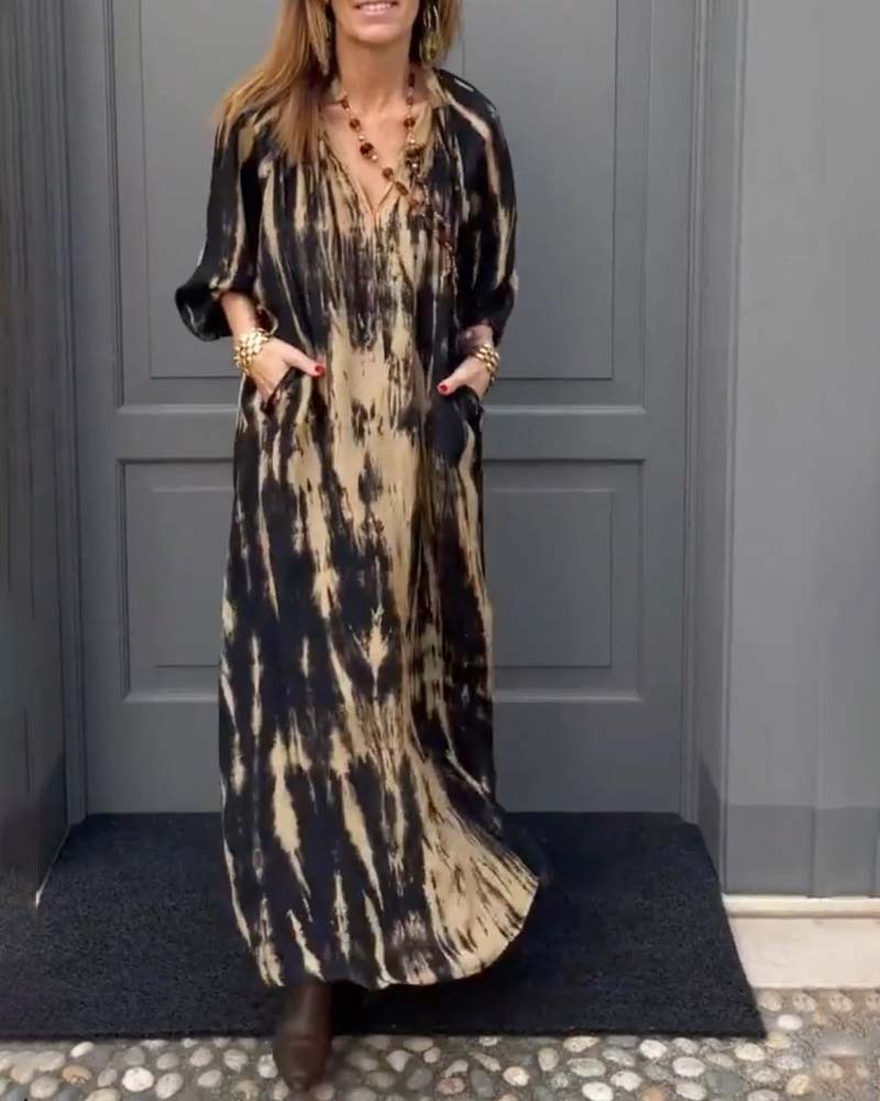 Robe maxi vintage avec poches