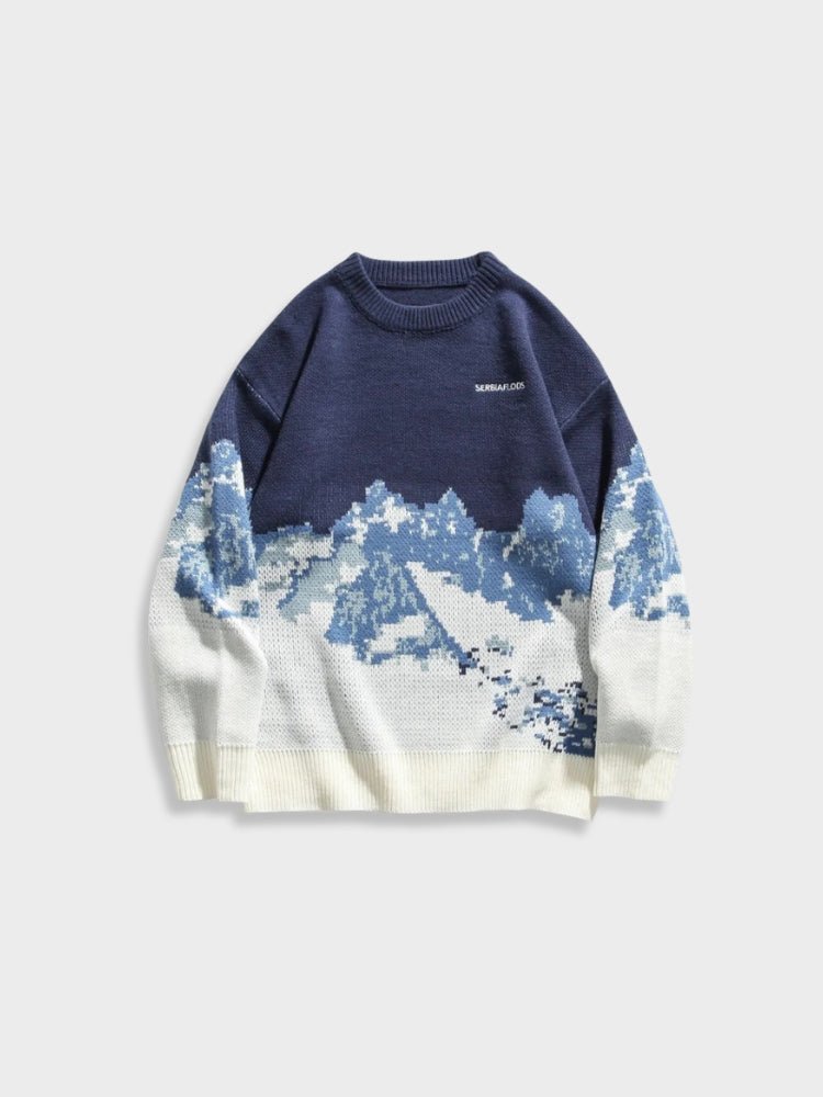 Pull vintage de montagne