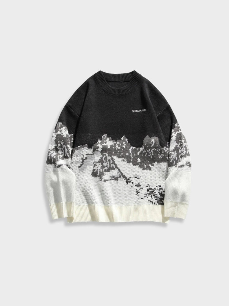 Pull vintage de montagne
