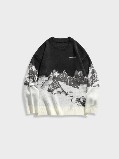Pull vintage de montagne