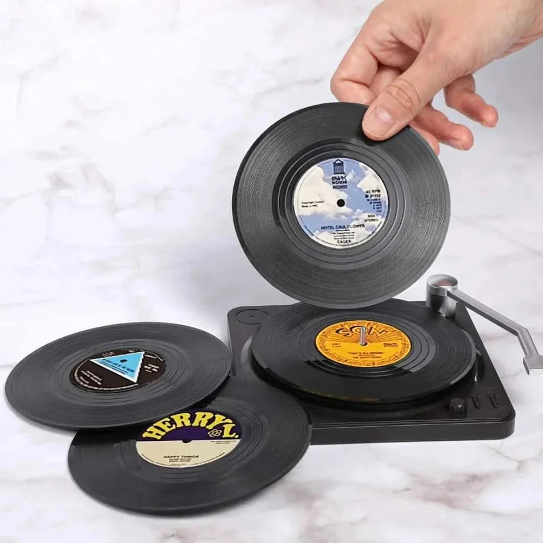 Podložky pod poháre z vinylových platní