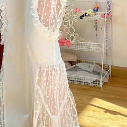 Viola | Pantalon évasé | Taille haute | Détails en dentelle