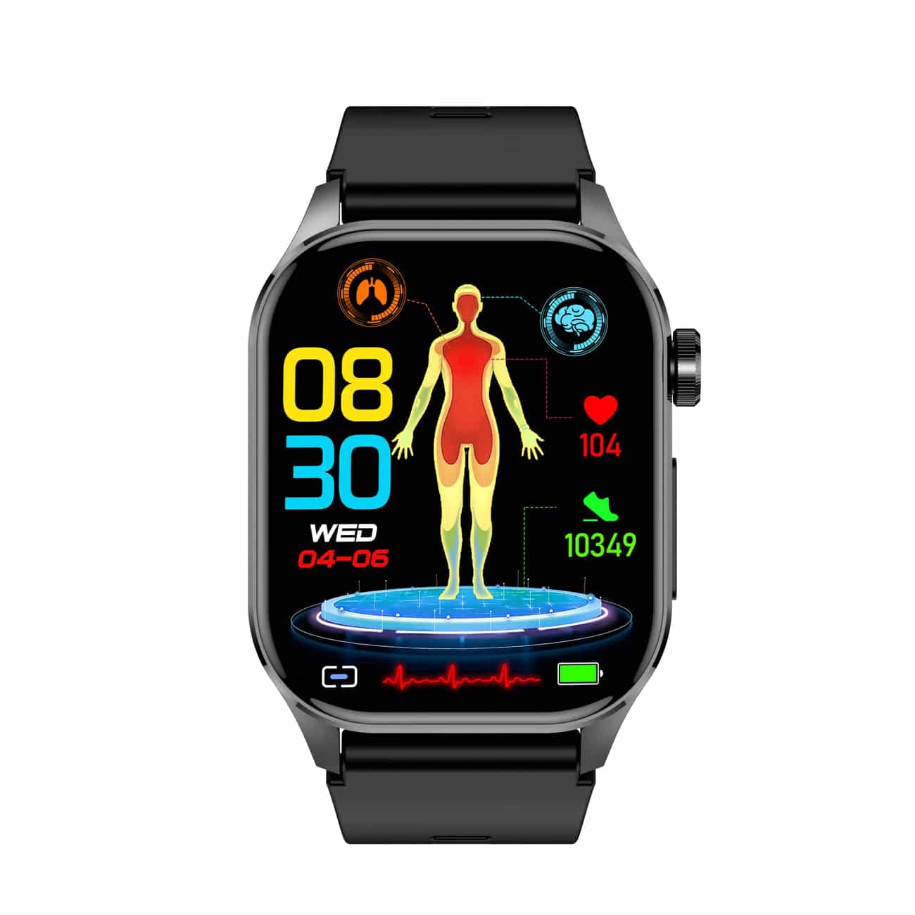 LifeSync – Advanced Smartwatch with ECG, Blood Sugar and Blood Pressure Monitoring