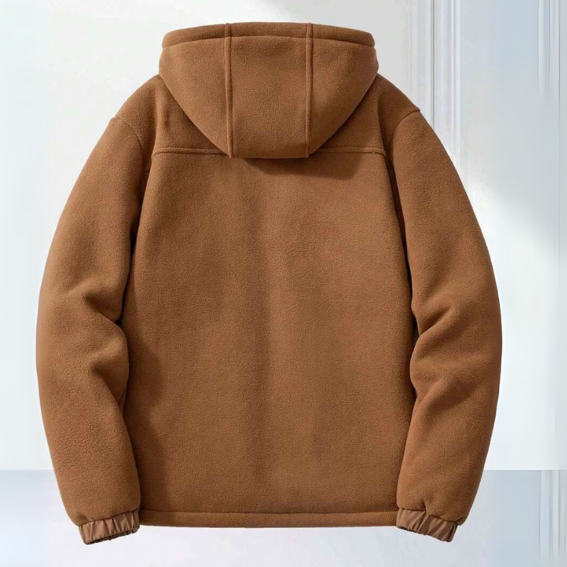 Chaqueta de hombre FleeceShield con capucha – Cálida, cómoda y práctica
