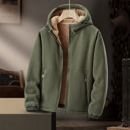 Chaqueta de hombre FleeceShield con capucha – Cálida, cómoda y práctica