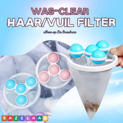 Was-Clear | Filtro per capelli e sporco per lavatrice