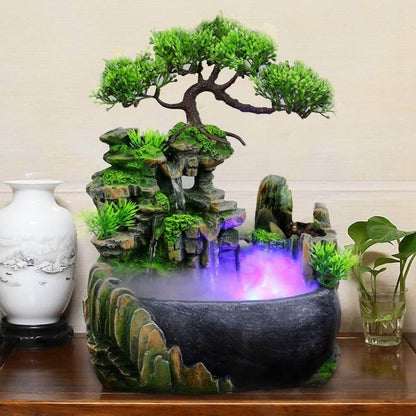 Fuente de agua elegante para interior, fuente de mesa con iluminación LED - Zenflow