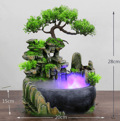 Fuente de agua elegante para interior, fuente de mesa con iluminación LED - Zenflow