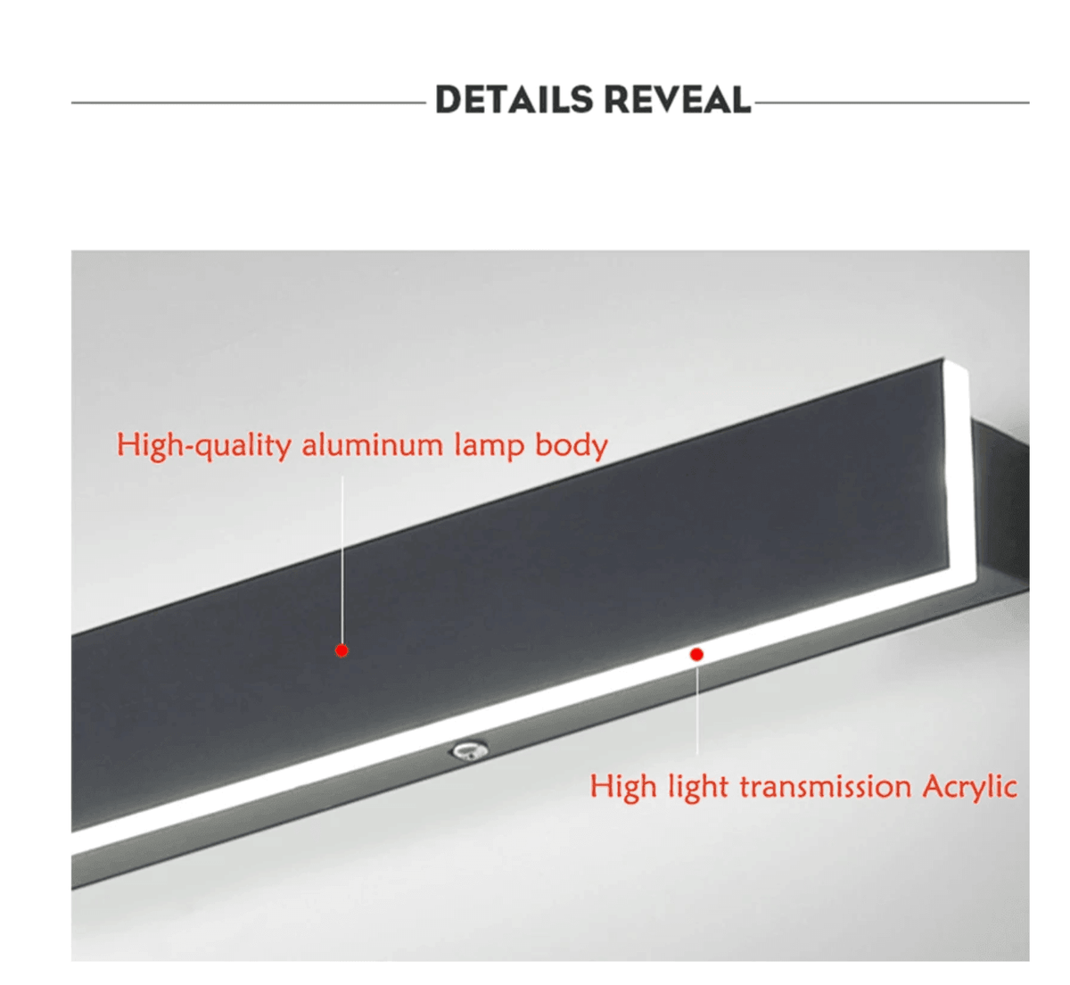 Elegante aplique de pared LED vertical – Elegancia resistente a la intemperie para exteriores