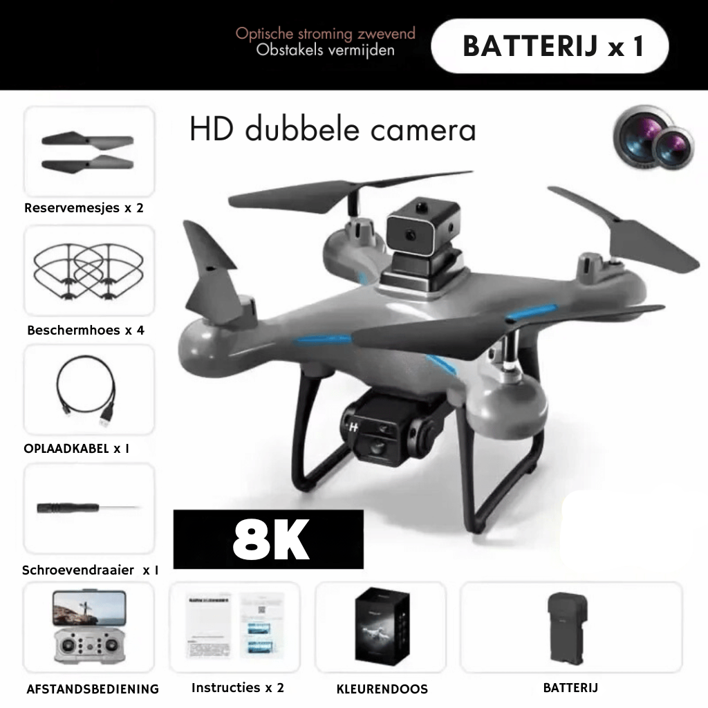 8K HD Drone - Dual-Camera Obstacle Avoidance