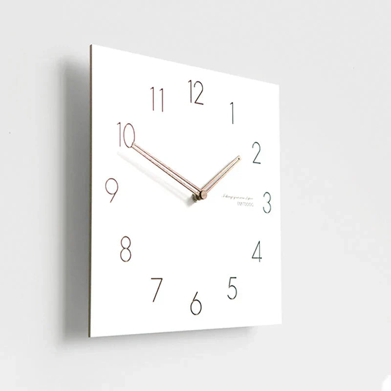 Minimalist White Wall Clock - Eco-Friendly & Stylish Design