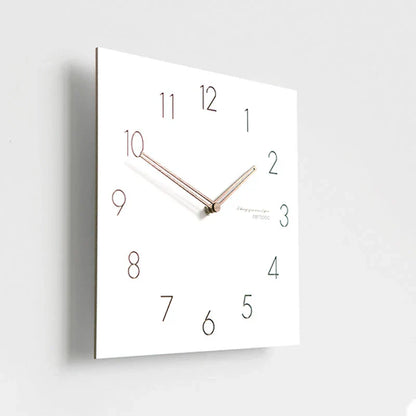 Minimalist White Wall Clock - Eco-Friendly & Stylish Design
