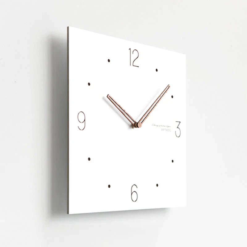 Minimalist White Wall Clock - Eco-Friendly & Stylish Design