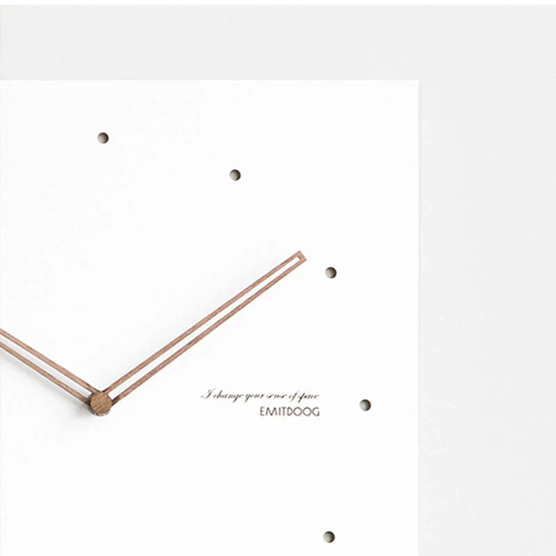 Minimalist White Wall Clock - Eco-Friendly & Stylish Design