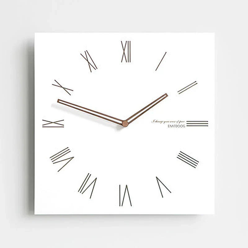 Minimalist White Wall Clock - Eco-Friendly & Stylish Design