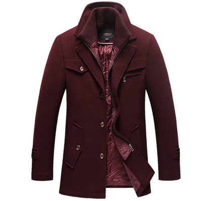 Willem | Manteau d'hiver pour homme en laine chaude