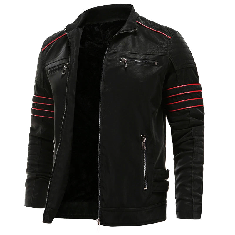 Willem | Veste en cuir noire pour homme