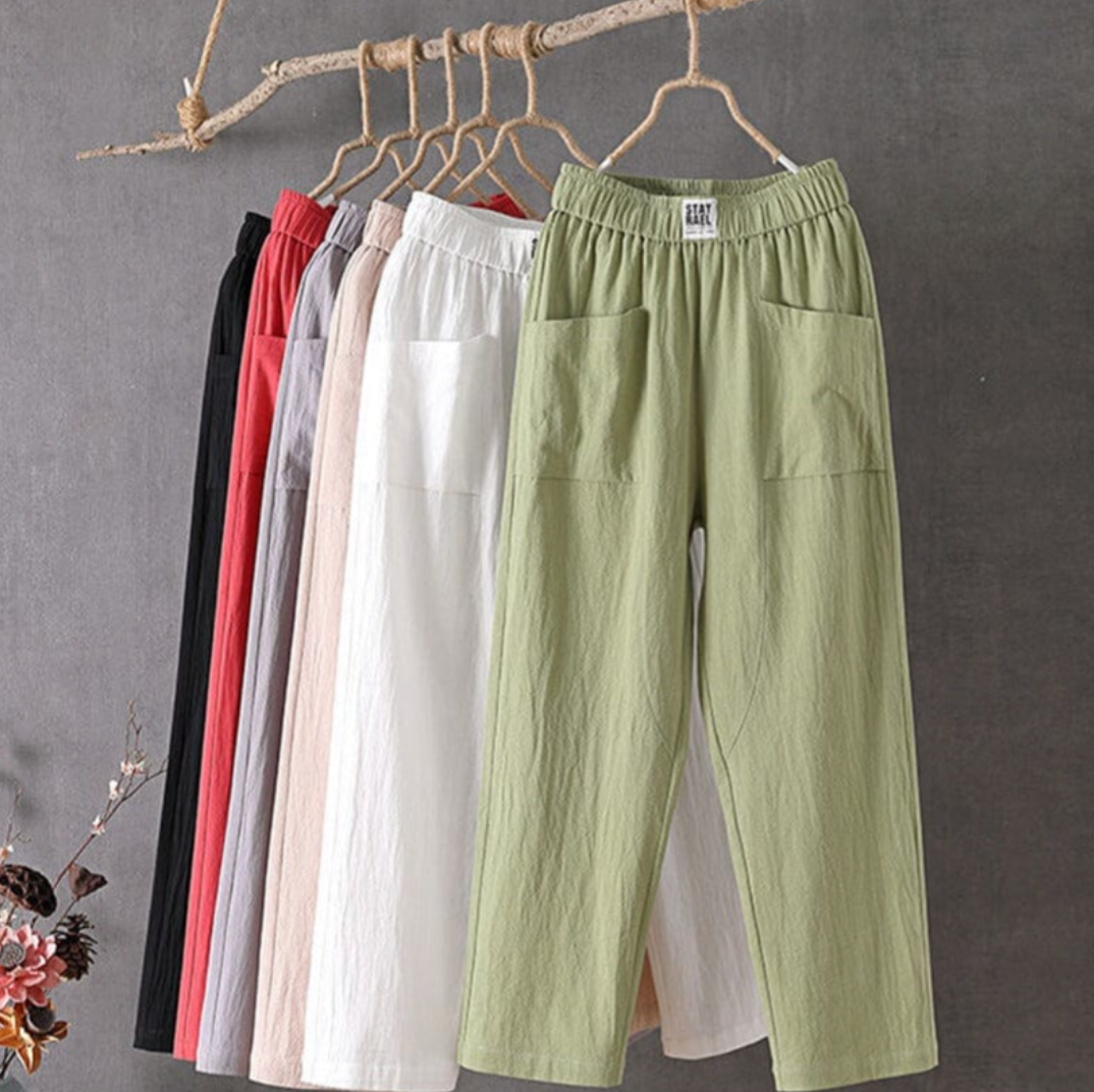 Wilma | Pantalon en lin avec taille élastique