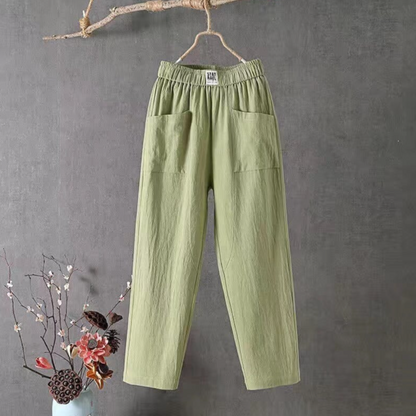 Wilma | Pantalon en lin avec taille élastique