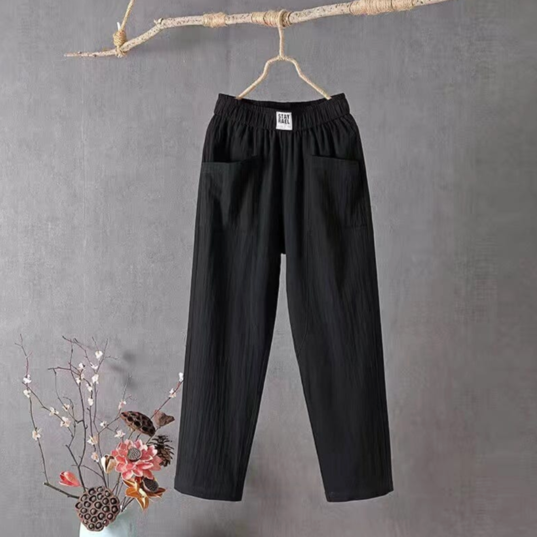 Wilma | Pantalon en lin avec taille élastique