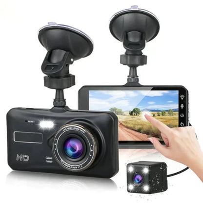 Doppia Dash Cam Wireless con Visione Notturna e Angolo di 170°