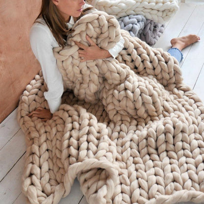 Chunky Knit Blanket - Ultra-Soft Oversized Blanket