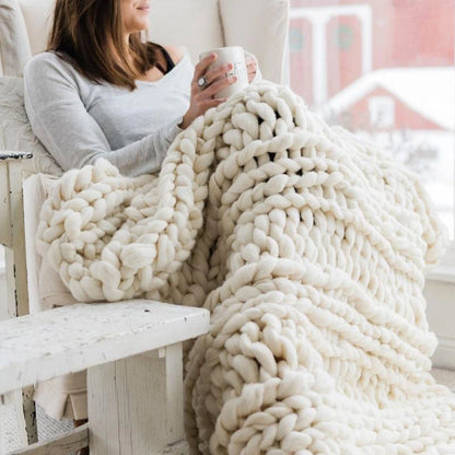 Chunky Knit Blanket - Ultra-Soft Oversized Blanket